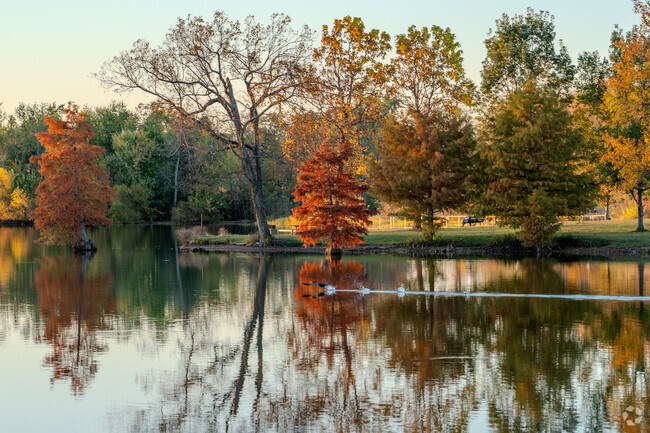 Jacobson Park explodes with autumn colors in the fall.
