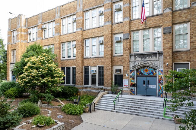 Pulaski International School in Bucktown serves pre-kindergarten to eighth grade.