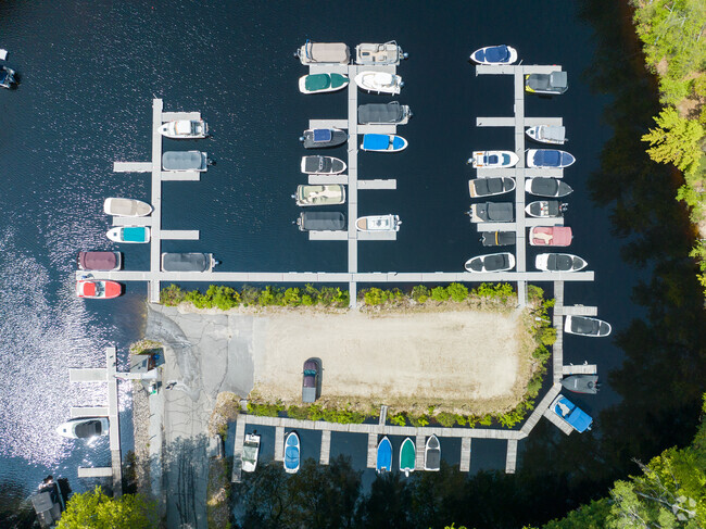 The local marina provides a place for residences to keep their boats.