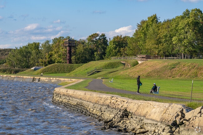 Get your steps in on the walking path that weaves through Fort Mott State Park, north of Salem.