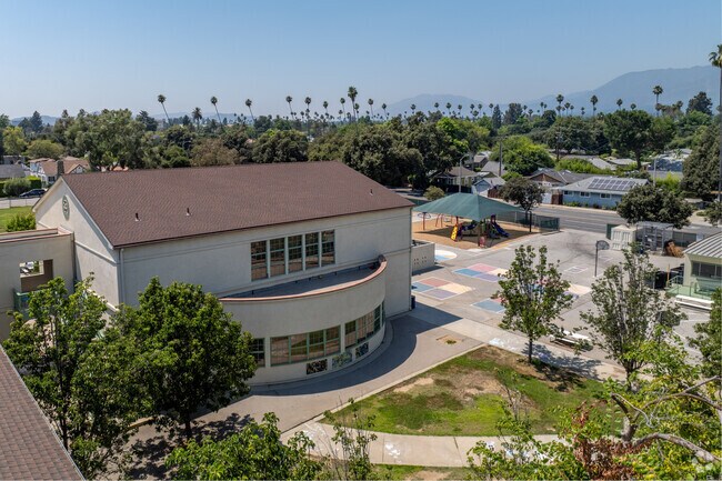 Hamilton Elementary school is just down the street from Playhouse Village.