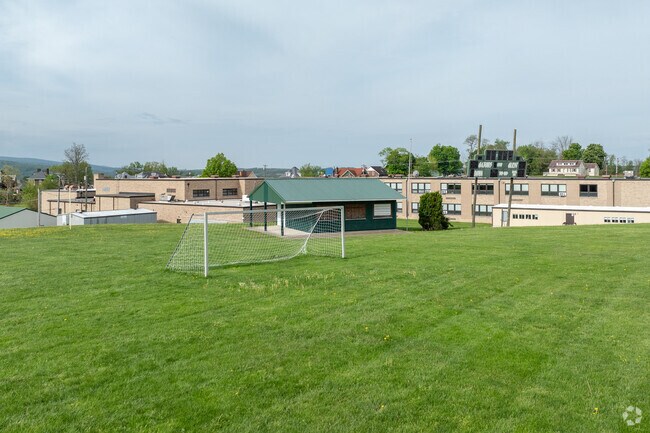 Kids can play soccer and other sports on the grounds of Geibel Catholic Middle/High School.