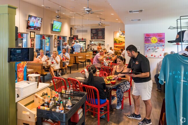 Seagrove Village Market offers delicious lunch and dinner items such as burgers.