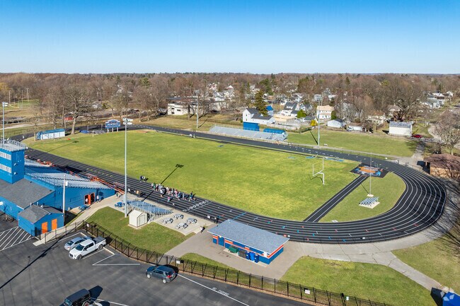 Heise Park in Galion Ohio features an athletic field.