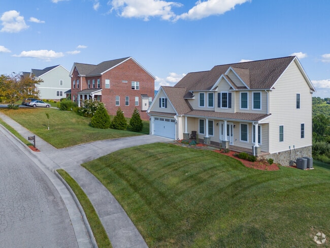 Main Patrick Henry’s streets are lined with mature trees, adding to its charm.