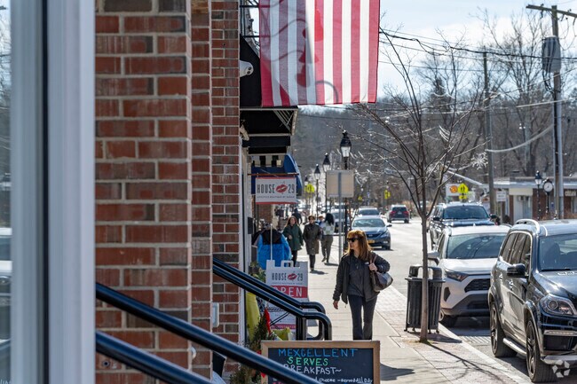 Warm weather is enjoyed by all in downtown Chappaqua.