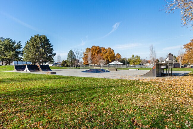 Pioneer Park in Connell features open green space and family-friendly amenities.