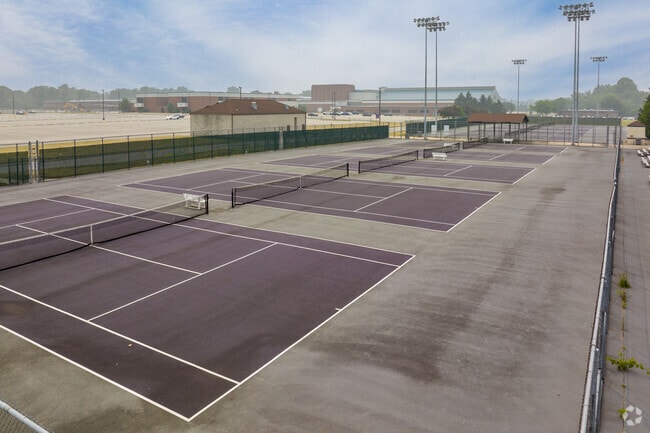Merrillville High School Tennis courts, home of the Pirates, Schererville, IN.