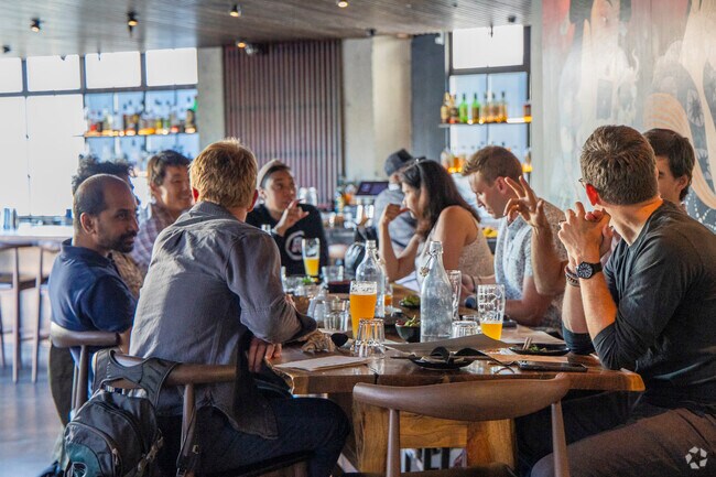 Uptown workers meet up for drinks and food after working downtown Oakland.