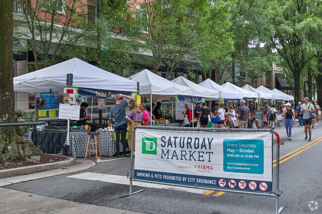 Downtown Greenville hosts the Saturday Market by TD Bank from May to October.
