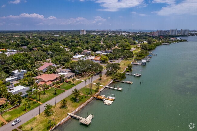 Homes in Pasadena on the Gulf neighborhood that sit on the water enjoy their own private docks.