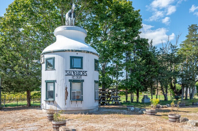 Stop by Salvadors Ice Cream while passing through the Cow Yard Nonquitt neighborhood.