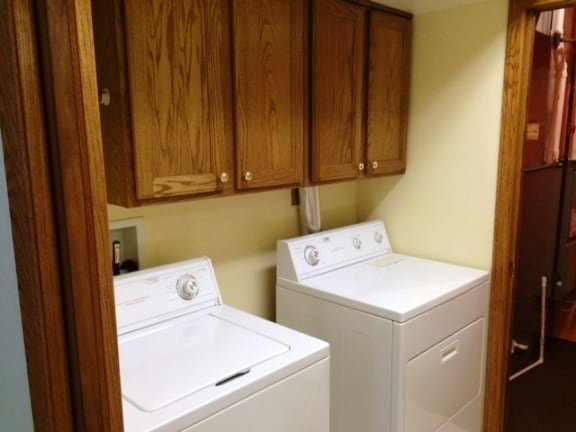 Nice washer and dryer with storage