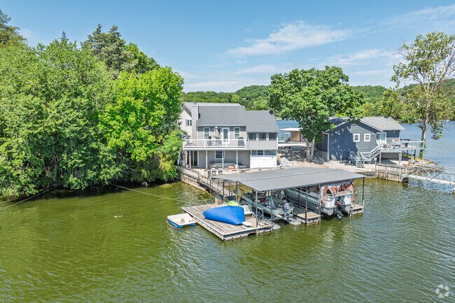 Many lake properties in Roach include private docks for lake access.