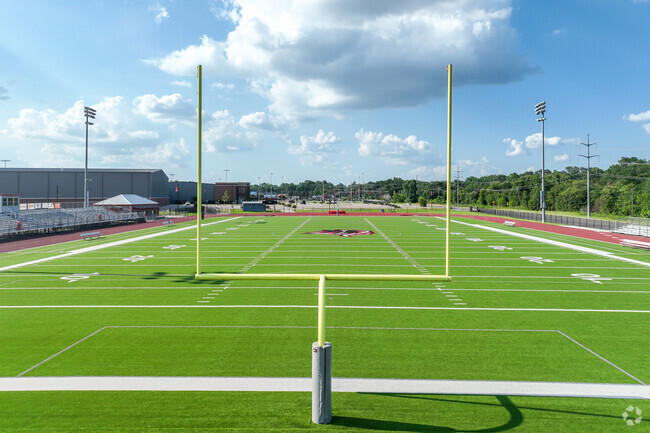 Stop by  Tyler Legacy High School and check out the football team during one of their games.
