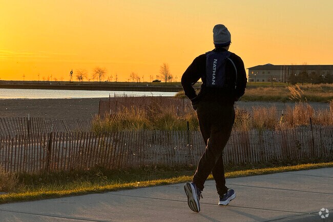 Wake up and take a jog at Sunrise in Lincoln Park Kenosha.