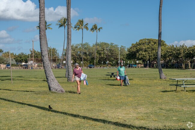 Ewa Beach is a popular spot for picnics and beach days.