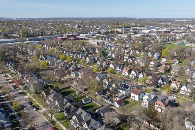 The Southeast Community Association is seen from the air as perfectly spaced and parallel-lined homes.