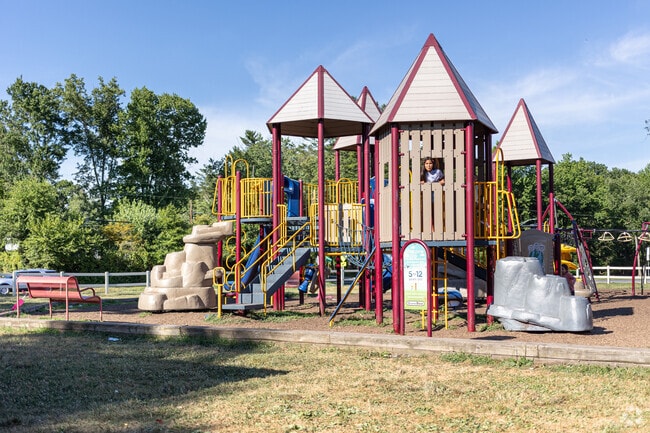 At Seabrook Park the kids play on the vibrant playground.