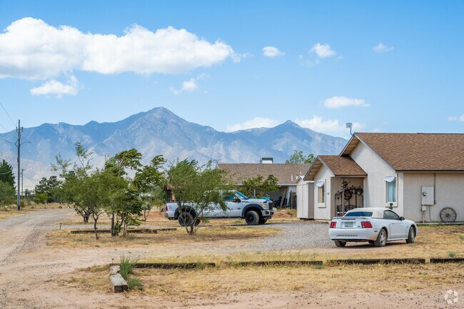 Many homes in Miracle Valley enjoy the majestic views of the Huachuca Mountains to the west.