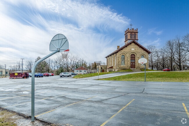 Students can play some basketball at Salem Lutheran School.
