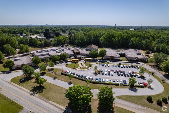 An aerial view of Westcliffe Elementary School shows off its amenities and facilities.