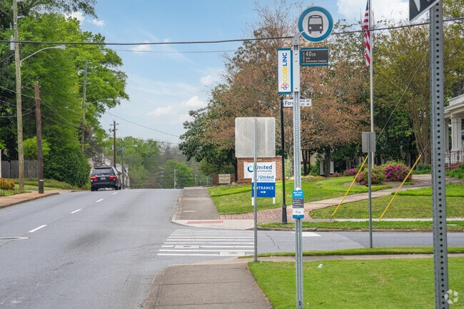 Residents can get around the neighborhood and surrounding areas via CobbLinc bus routes.