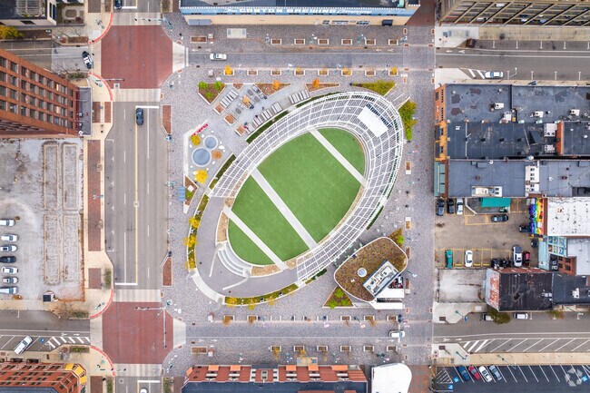 Centennial Park in downtown is a short distance for residents of the Vassar Park neighborhood.