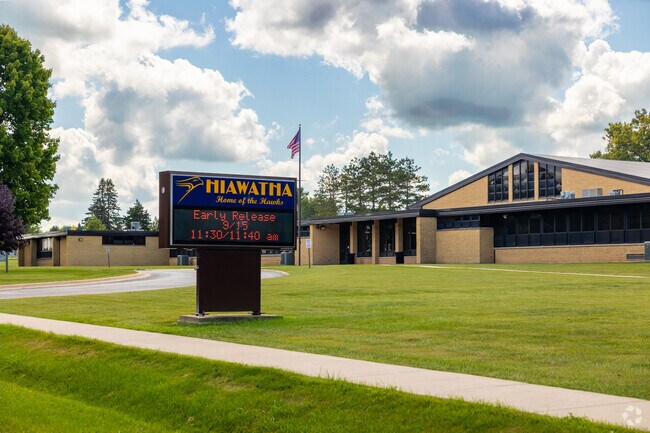 Hiawatha Middle School sits within the village of Kirkland, Illinois.