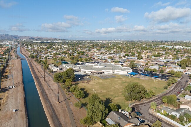 Kyrene del Norte School is just north of the Western Canal in Tempe.