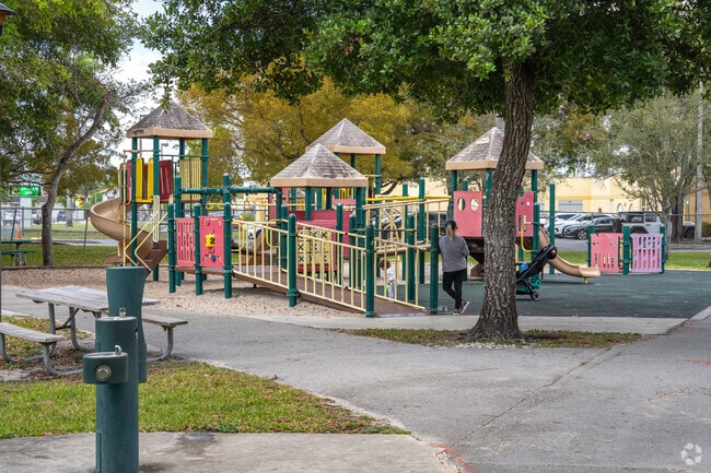The playground at International Gardens Park is the perfect place to take your children.