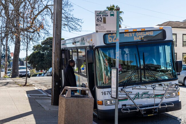 Clinton's 62 bus connects the neighborhood to the local BART stations.