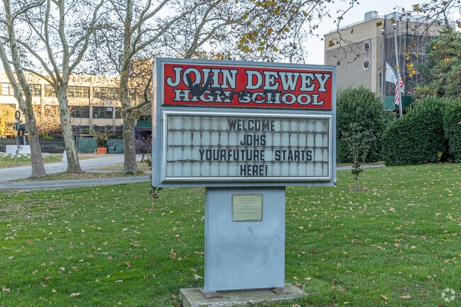 At John Dewey HS students have the opportunity to take Advanced Placement coursework and exams.