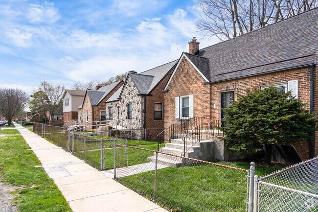 You can find rows of masonry cottage style homes in the Trumbull Park neighborhood.