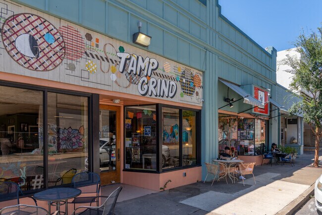 The Garden District is close to the local favorite coffee shop, Tamp Grind.