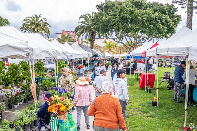 Locals enjoy going to the Downtown Oxnard Farmers Market every Thursday for fresh produce.