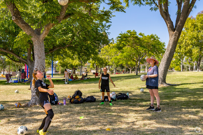 Sports teams gather at Kennedy Park in Granite Hills to practice.