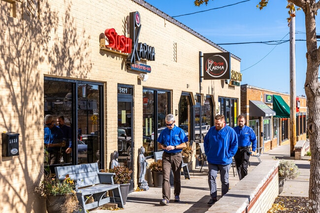 The shops along Johnson Drive are one of a kind mom-and-pop shops.