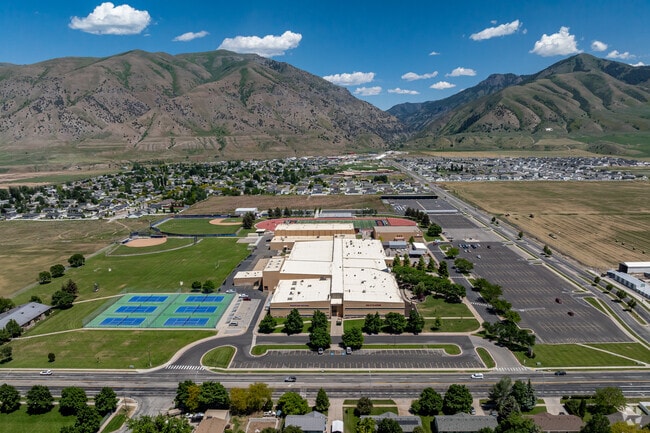 Mountain Crest High School has fantastic mountain views.