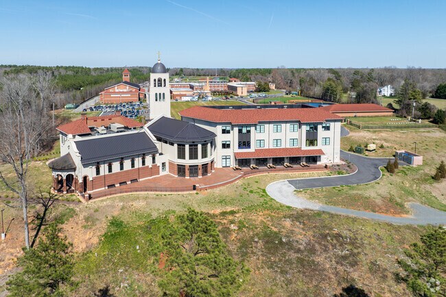An aerial view of St Gertrude High School.