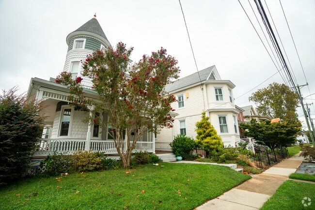 Victorian era homes line the streets in Phoebus.