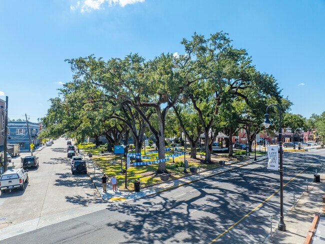 Downtown Houma is centered around Courthouse Oaks, where residents can enjoy urban nature.