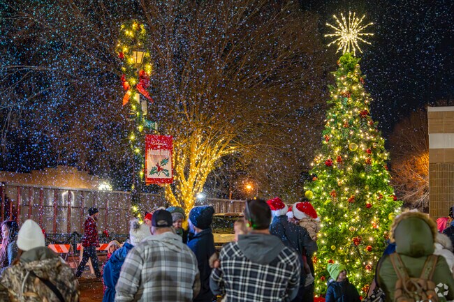 The snow even makes an appearance during the annual Mount Holly Miracle on Main Street.