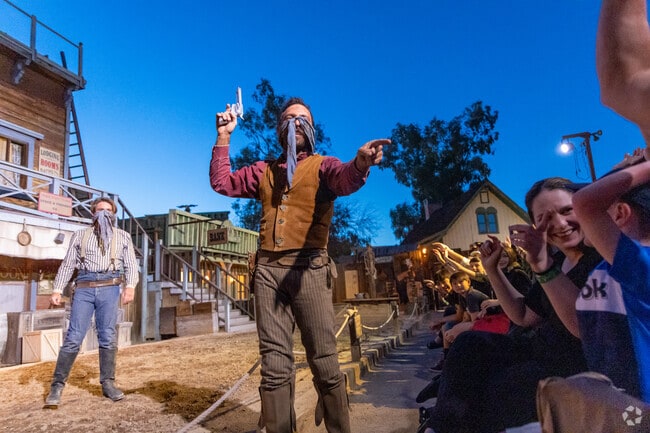 Enjoy the Pistoleros Wild West Show at Trail dust town.