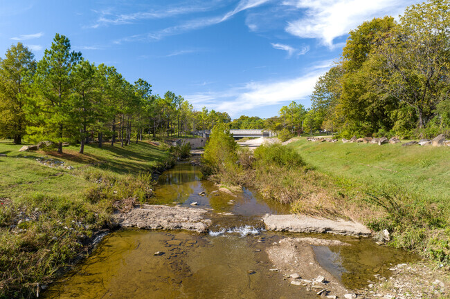 There is a small creek running through the Dawson neighborhood.