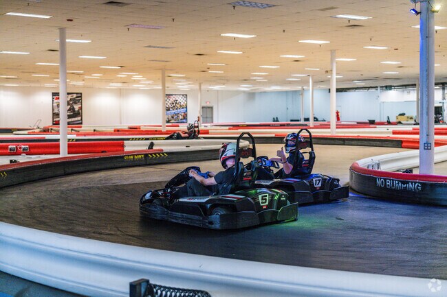 Indoor electric go-kart raceway and a video arcade in Cinnaminson.