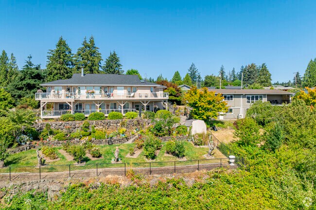 Stunning landscaped yards through Chico hills.