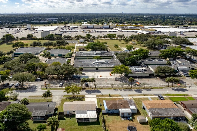 Bird's eye view of Larkdale Elementary School in Ft Lauderdale, FL.