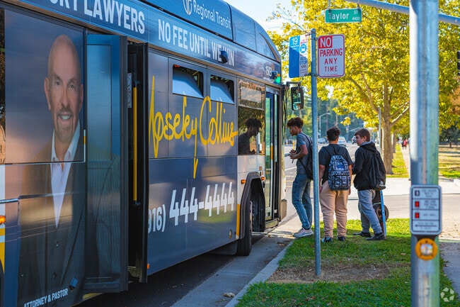 Students use Regional Transit as convenient transportation home from school in Robla.