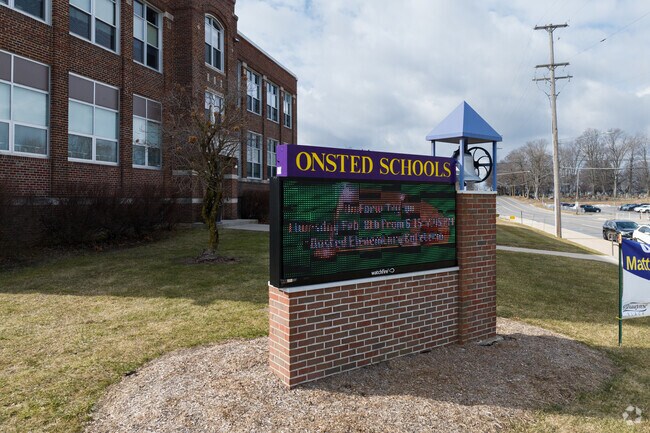 Onsted Middle School Sign